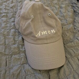 Blue Baseball Cap with Embroidered Text